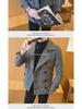 Men's 2022 Korean Style Plaid Woolen Short Coat - Trendy & Handsome for Autumn/Winter