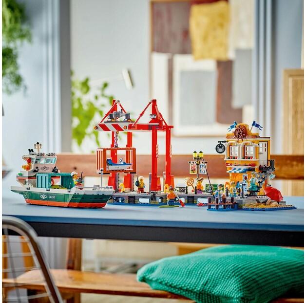 LEGO City 60422 Seaport with Cargo Ship