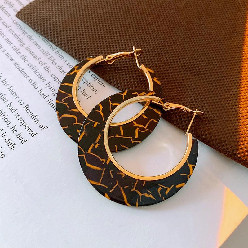 

Серьги-пусеты «Дуга» с леопардовым принтом «Серебряная игла» - Ретро европейский и американский стиль