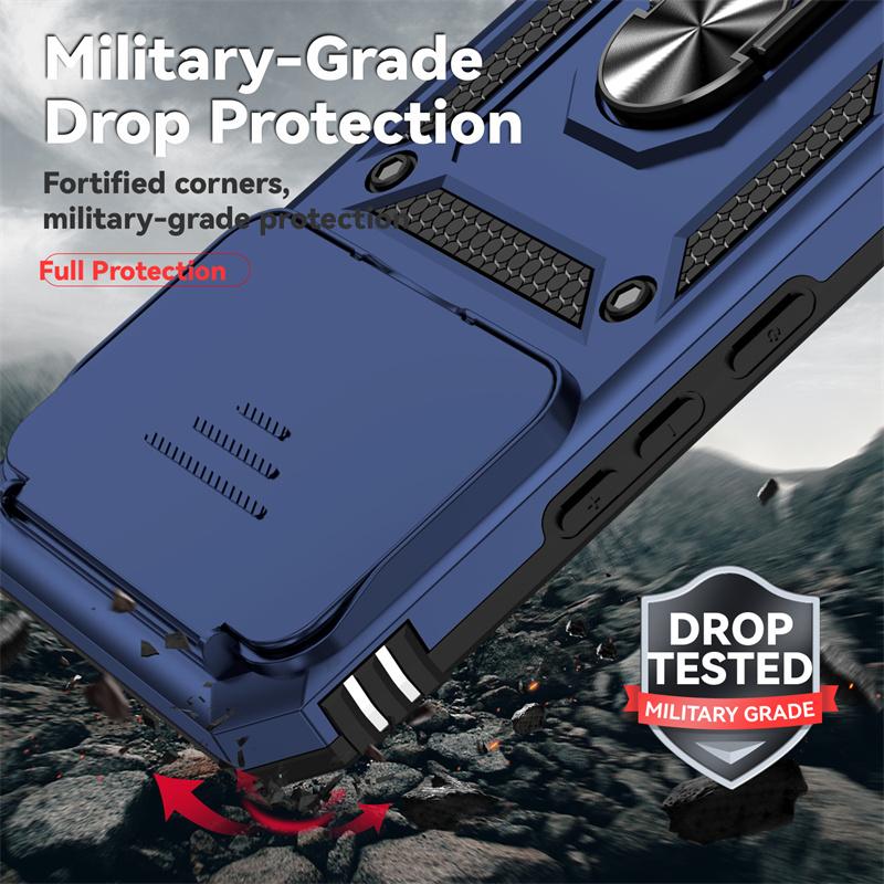 Funda For Xiaomi 15T Pro 5G Case Armor Slide Lens Protect Phone Case For Xiomi 15TPro Xiaomi15T Pro Magnetic Holder Ring Cover