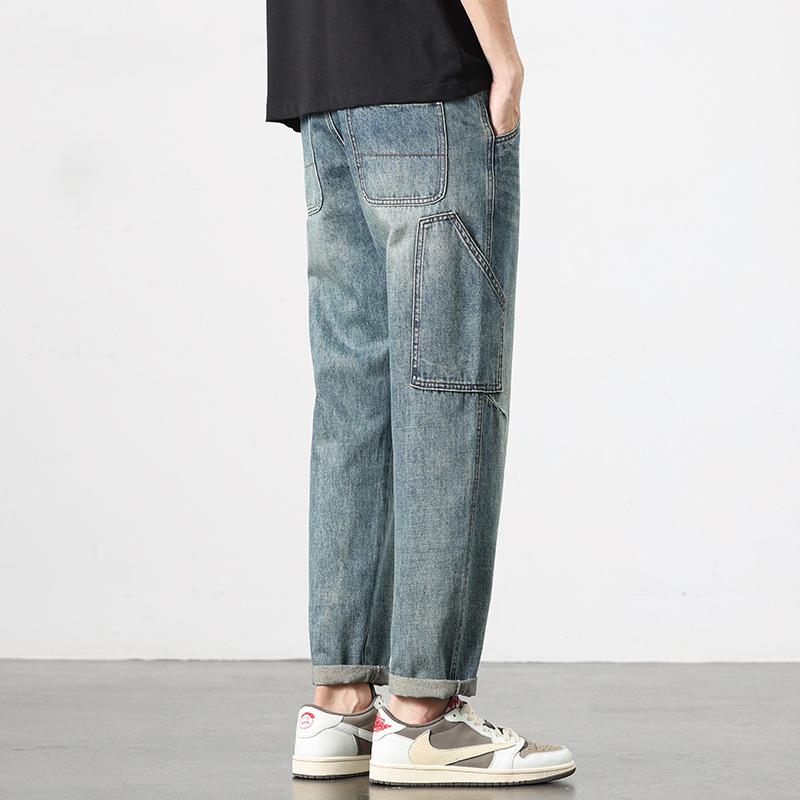 New Spring and Summer Jeans Trendy Japanese Loose Straight Micro Harlen Trousers