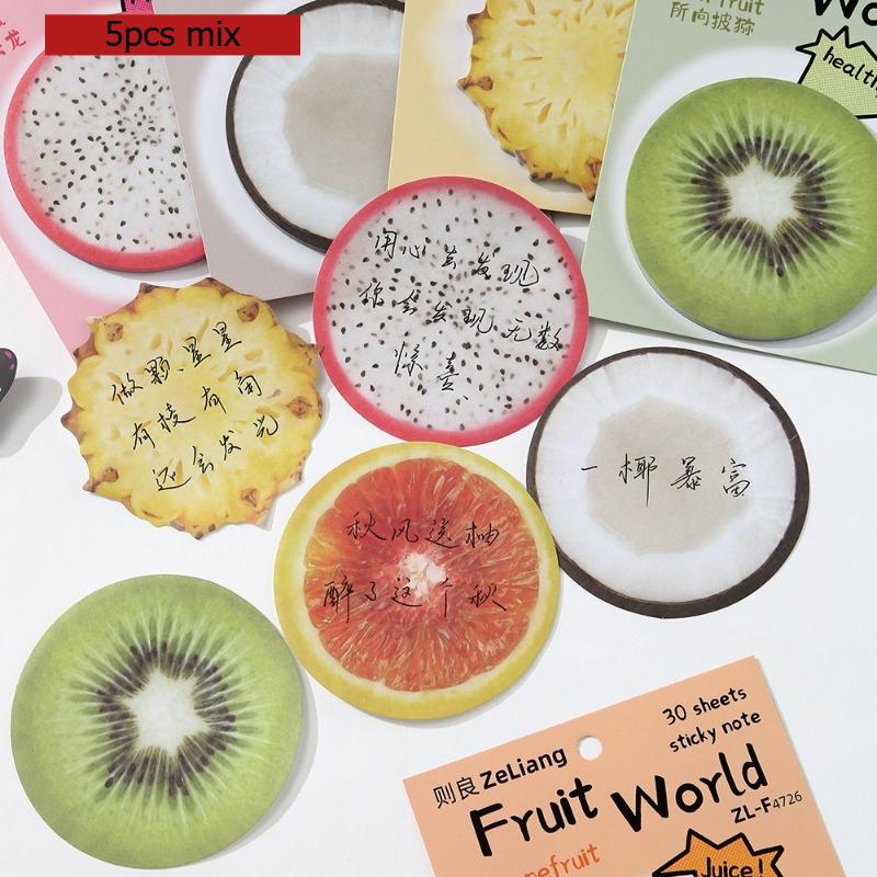Office School Supplies Special Shaped Customized Note Memo Pads Fruit World Cute Creative Note Paper Kawai Stationary Lovely