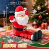 Water-resistant Santa Claus Dangling Leg Figurine Desktop Edge Ornament for Xmas Outdoor Patio Decor Gift