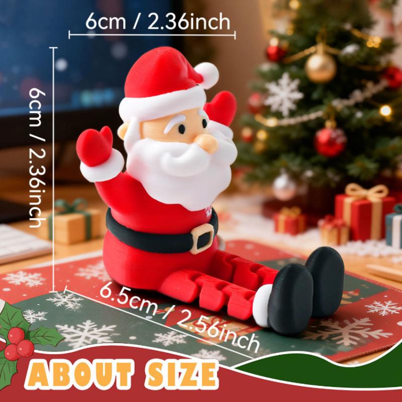 Water-resistant Santa Claus Dangling Leg Figurine Desktop Edge Ornament for Xmas Outdoor Patio Decor Gift