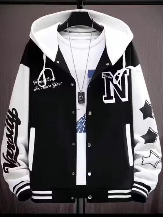 2025 Spring/Autumn Boys' Student Jacket: Trendy, Versatile Baseball Uniform Top for Teens