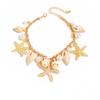 Ocean Wind Imitation Pearl Starfish Pendant Waist Chain, Wind Color Conch Shell Seahorse Body Chain