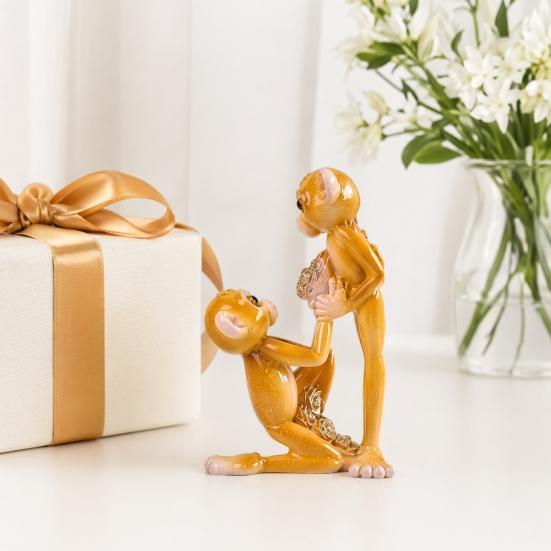 Carine Sculture di Scimmia Yoga in Resina, Decorazione Divertente Statuetta Animale per Scaffale di Casa Supporto TV Mobile Bar Ingresso, Ornamento Creativo da Scrivania Regalo per Yoga