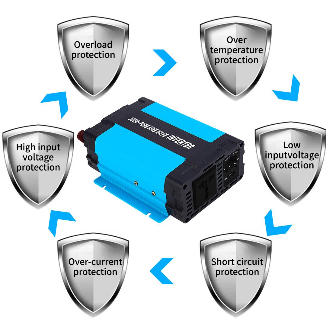 

100% чистая синусоида на выходе500 Вт/1000 Вт инвертор вне сети вход постоянного тока 110 В 120 В в выход переменного тока инвертор адаптер преобразователь U.K