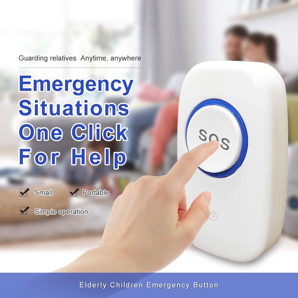WiFi 4G Smart SOS Emergency Alert Doorbell for Caregivers & Elderly Home Automation Water Resistant Plastic