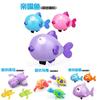 Children's Cute Swimming Turtle Wind-up Toy With Chain Bath Toy Baby Water Play Toy Night Market Stall