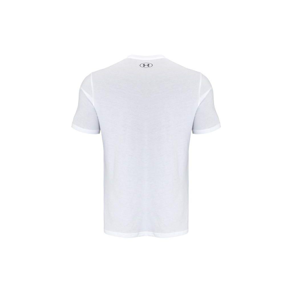 Under Armour Camo Logo Printed Vintage American Training Short Sleeve T-Shirt Men Tops White 1374027-100