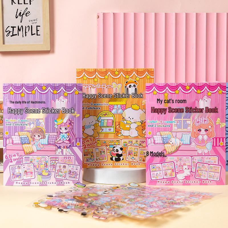 Student DIY Sticker Book: Quiet Scene Edition for Journaling & Gifts