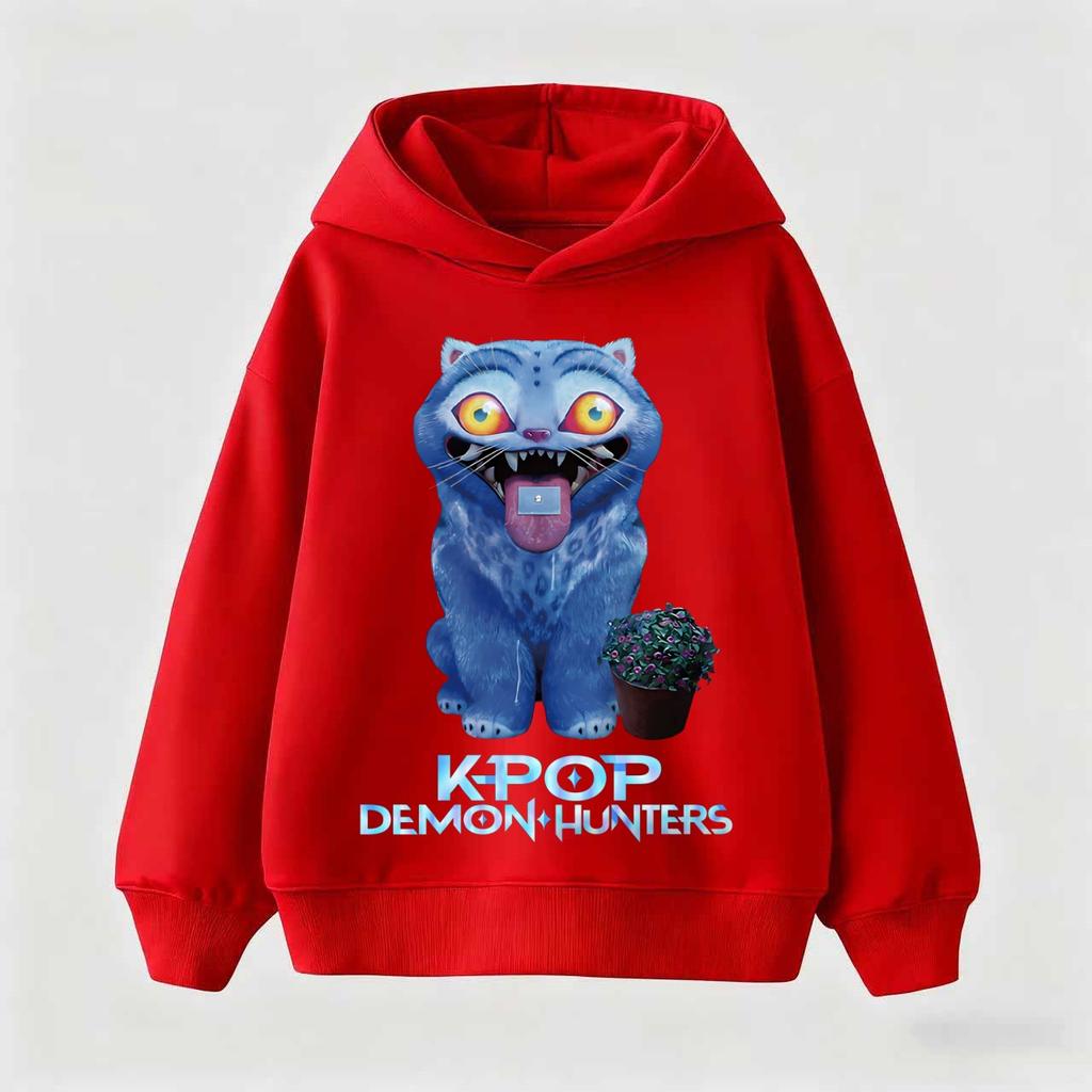 KPop Demon Hunters Hoodies For Kid's Autumn Winter Hoodie Fashion Movie Hoody For Adult Kids Mother-to-be Top