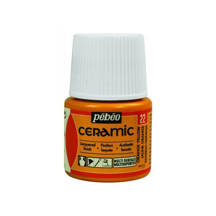 Barva - Pébéo - Ceramic - Žlutooranžová - 45ml - Vysoký lesk