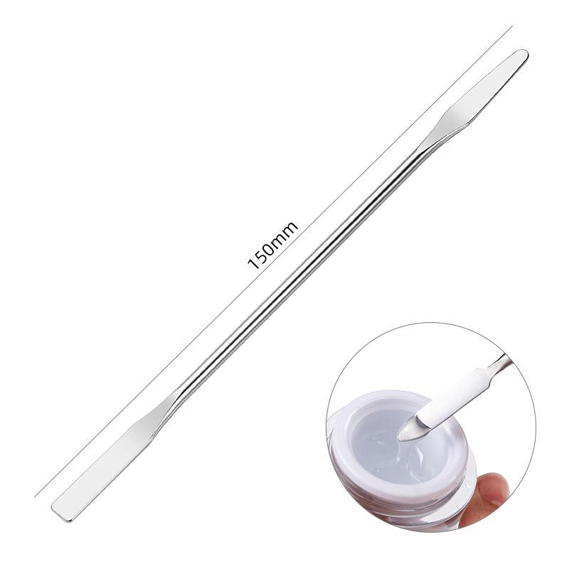 Bastoncino Mescolatore Crema Ombretto per Nail Art Metallo Inossidabile Strumento Mescolatore Gel Spatola Spillo Accessori Unghie E Strumenti Mescolazione Pigmenti