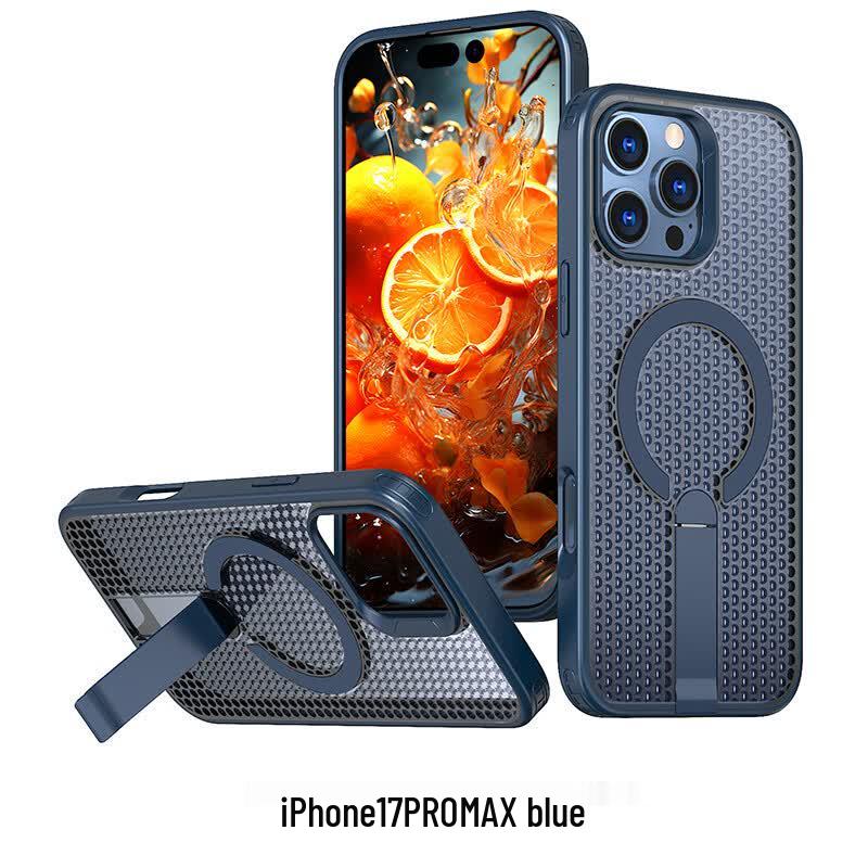 CAXITON Magnetic Honeycomb Heat Dissipation Kickstand Case for iPhone 17 Pro Max