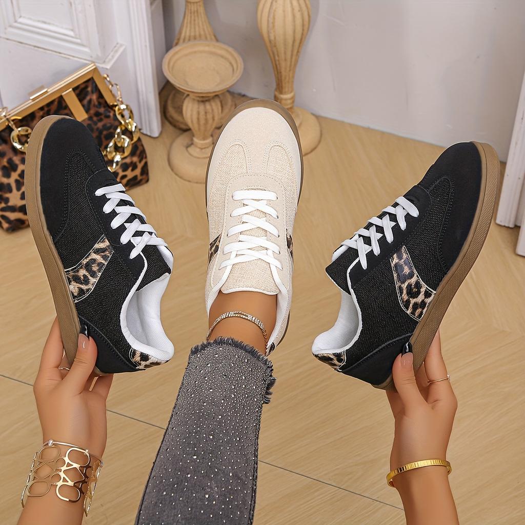 Women's 2025 Spring New Arrival Korean Style Chunky Sole Platform Color-Block Lace-Up Versatile Casual Sneakers