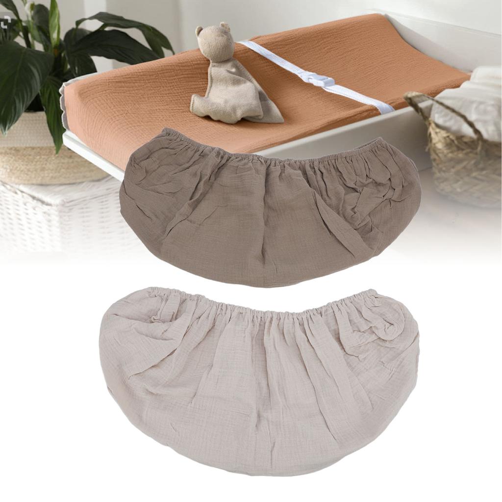 2pcs Changing Pad Cover Soft Breathable Diaper Changing Table Pad Cover Solid Color Changing Pad She