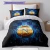 SSC Napoli Pattern Bedding,Quilt Set Quilt Cover Pillowcase Home Birthday Gift(1 * duvet cover + 2 * pillowcase, without core)