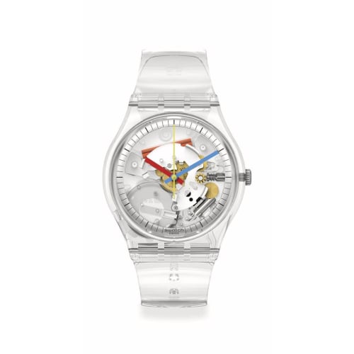 Swatch Clearly Gent SO28K100-S06 Transparent Watch