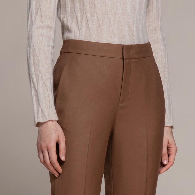 PORTS Women's Coffee Straight-Leg Commuter Trousers