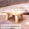 Japanischer gebrannter Tongmu-Holz Niedriger Tisch, Massivholz Tatami Teetisch, Kompakter Balkon Kaffeetisch für Heim-Fensterbank, Rustikal