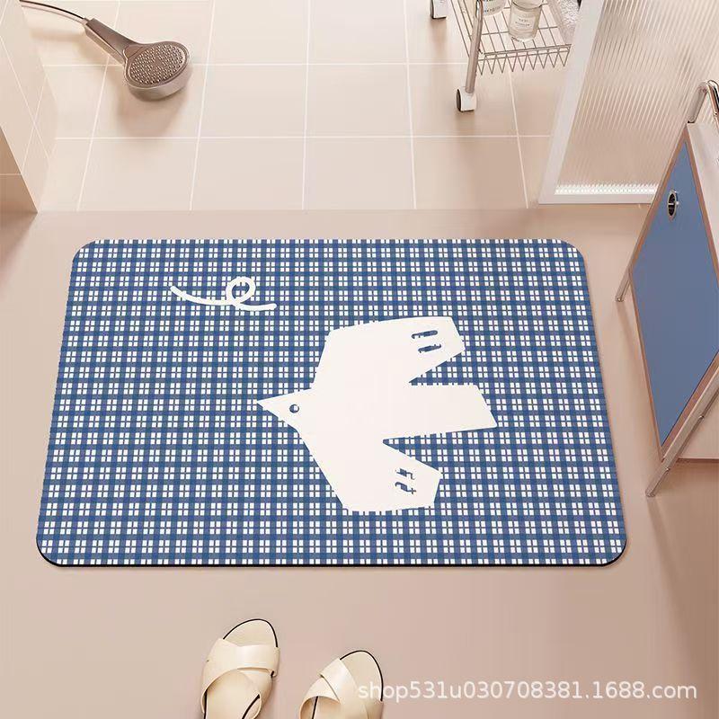 

Modern minimalist diatomite bathroom floor mat, entrance foot mats, bathroom floor absorbent and anti-slip pad 400MMx600MM