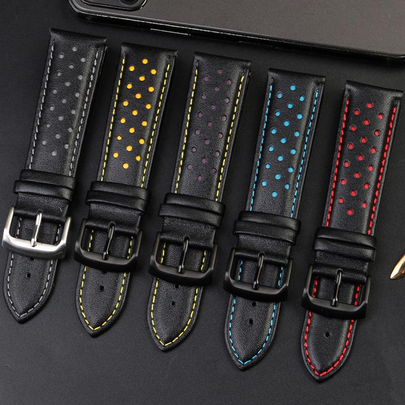 New Genuine Leather Watchband for Tissot 1853 Special T116 Strap T116617 Warriors Knights Lakers Band Heuer Men's 22mm Bracelet