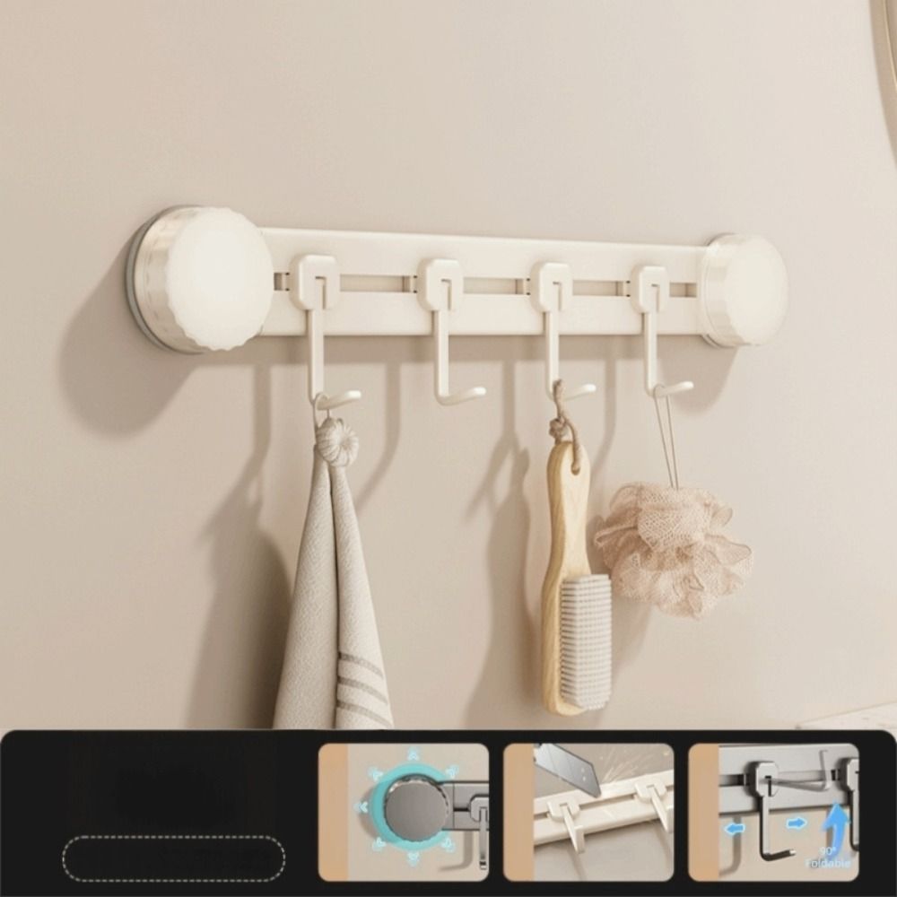 4/6 Hooks Hanging Clothes Hooks Wall-Mounted Kitchen Storage Hooks  Behind Door