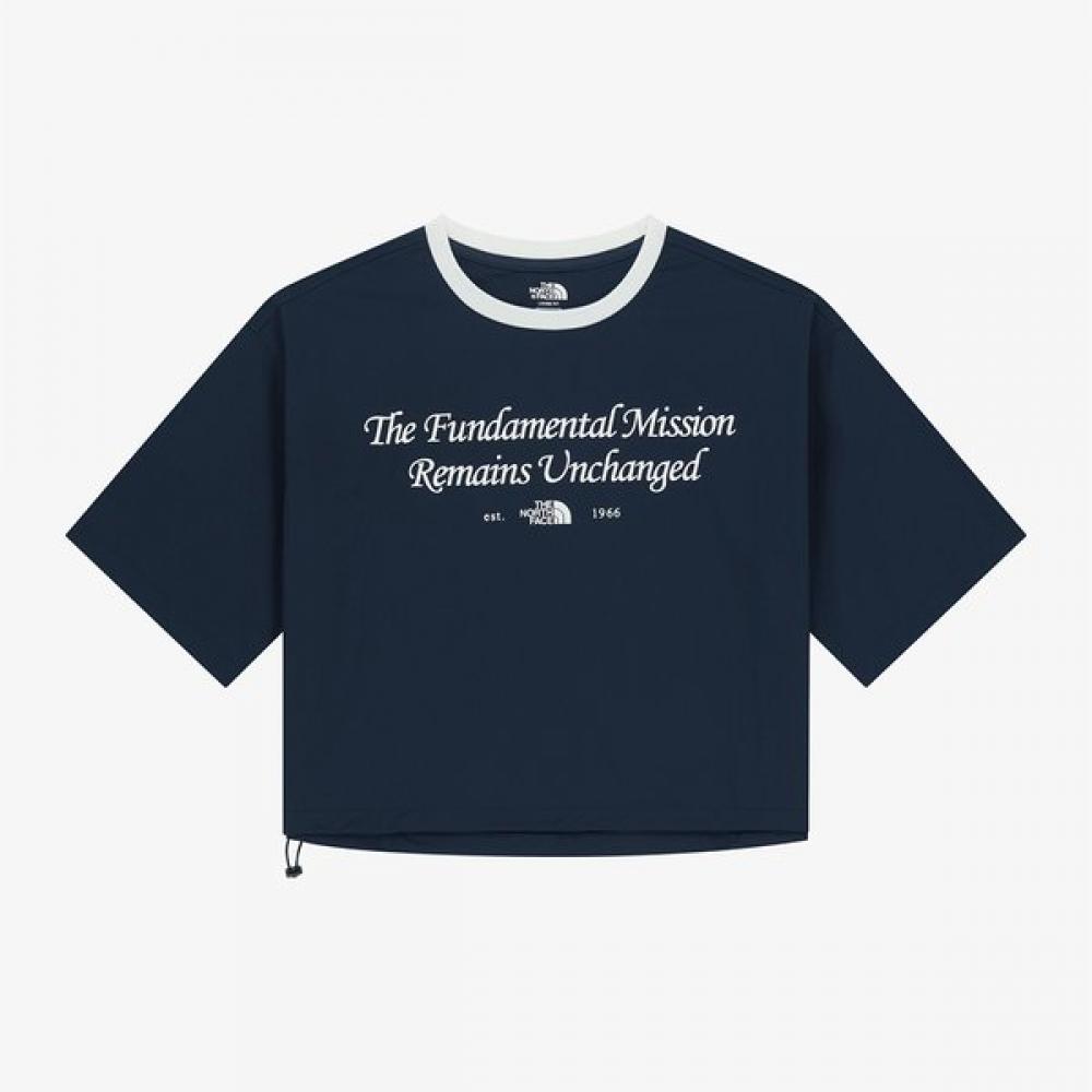 The North Face Women S Short Sleeve Round Tee Aira Navy Nt7ur37k NAVY/085