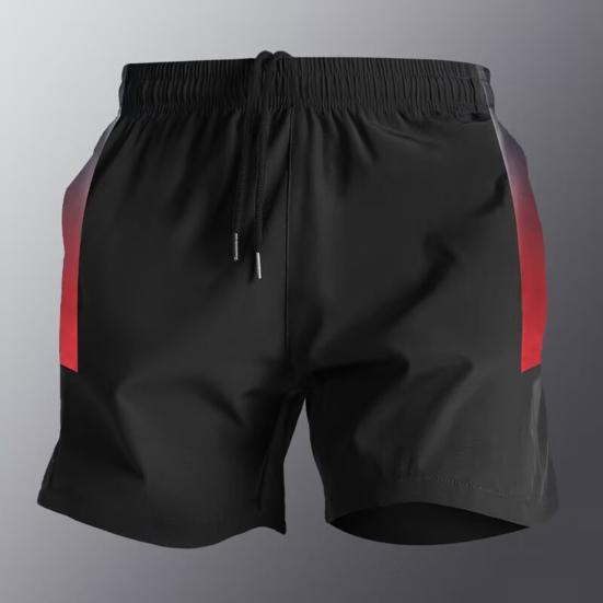Herreshorts Fargeblokkdesign Elastisk midje Hurtigtørkende Allsidig Bredt ben Sport Treningsshorts Daglig bruk