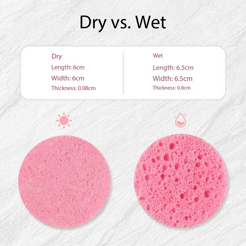 10 packs of compressed facial sponges, suitable for daily cleansing and gentle exfoliation, 100% natural cellulose beauty sponge