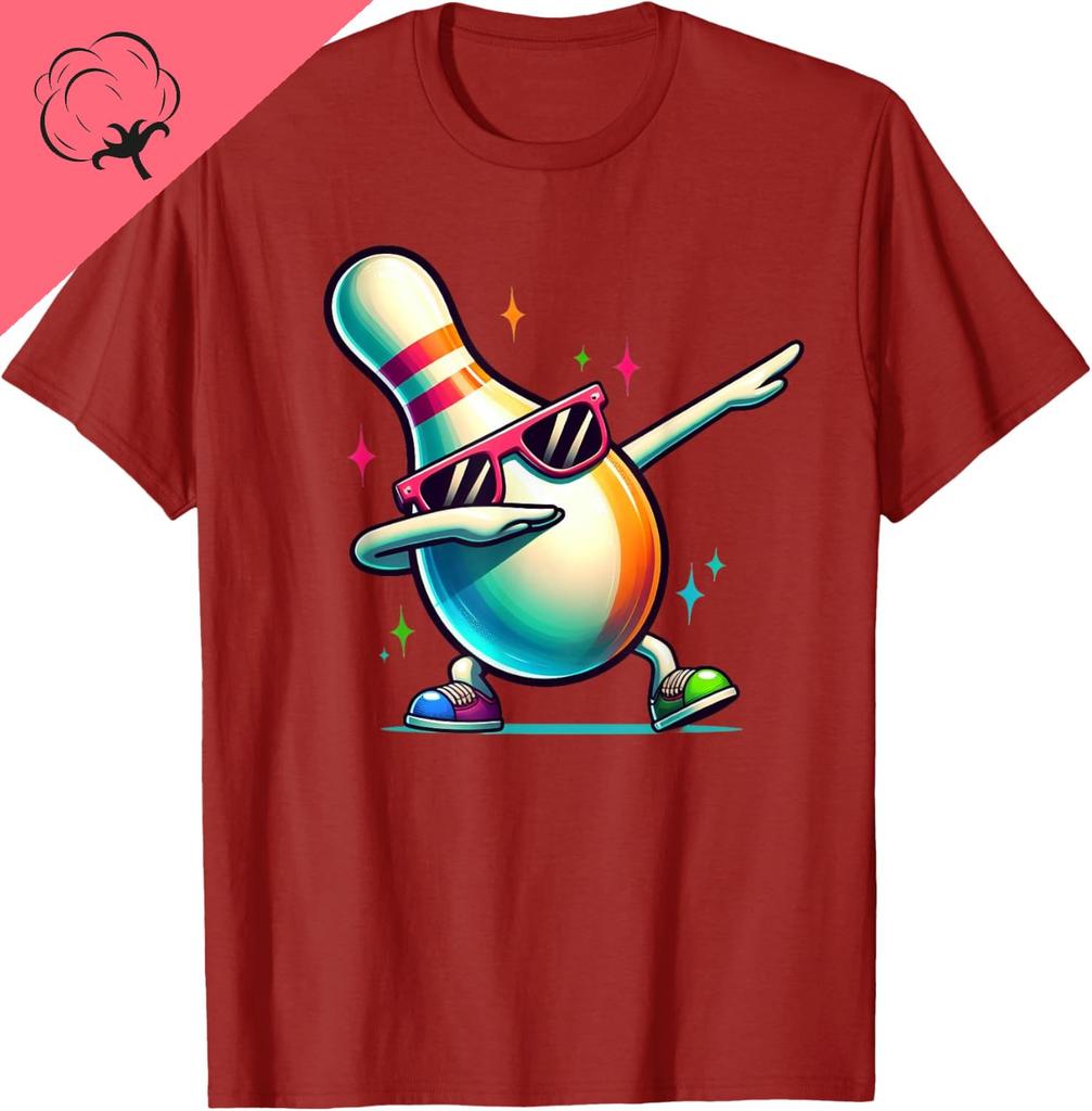 Kręgle Pin Dabbing Okulary Przeciwsłoneczne Kręglarz Gracz Dzieci Chłopcy Mężczyźni Koszulka Harajuku Para Kawayi Męska Koszulka Camisas Streetwear