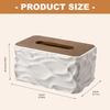 Artistic Ripples Effects Tissue Dispenser With Combination Of Wood And Plastic Materials Tissue Holder For Daily Use