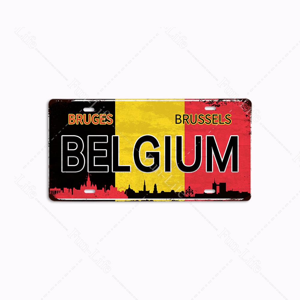 Retro City Metal Sign Plaque Metal Vintage Plate Tin Sign Wall Decor for Home/Art/ Pub/Bar/Wall Decoration 15x30cm