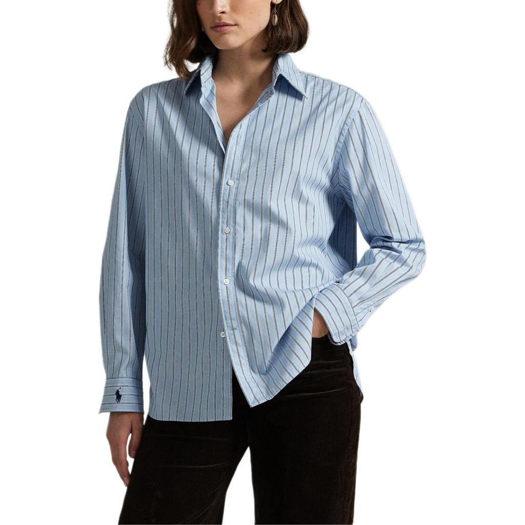 Polo Ralph Lauren FW25 Striped Pointed Collar Loose Long Sleeve Shirt Women shirts WMPOSHTNDO20921-400