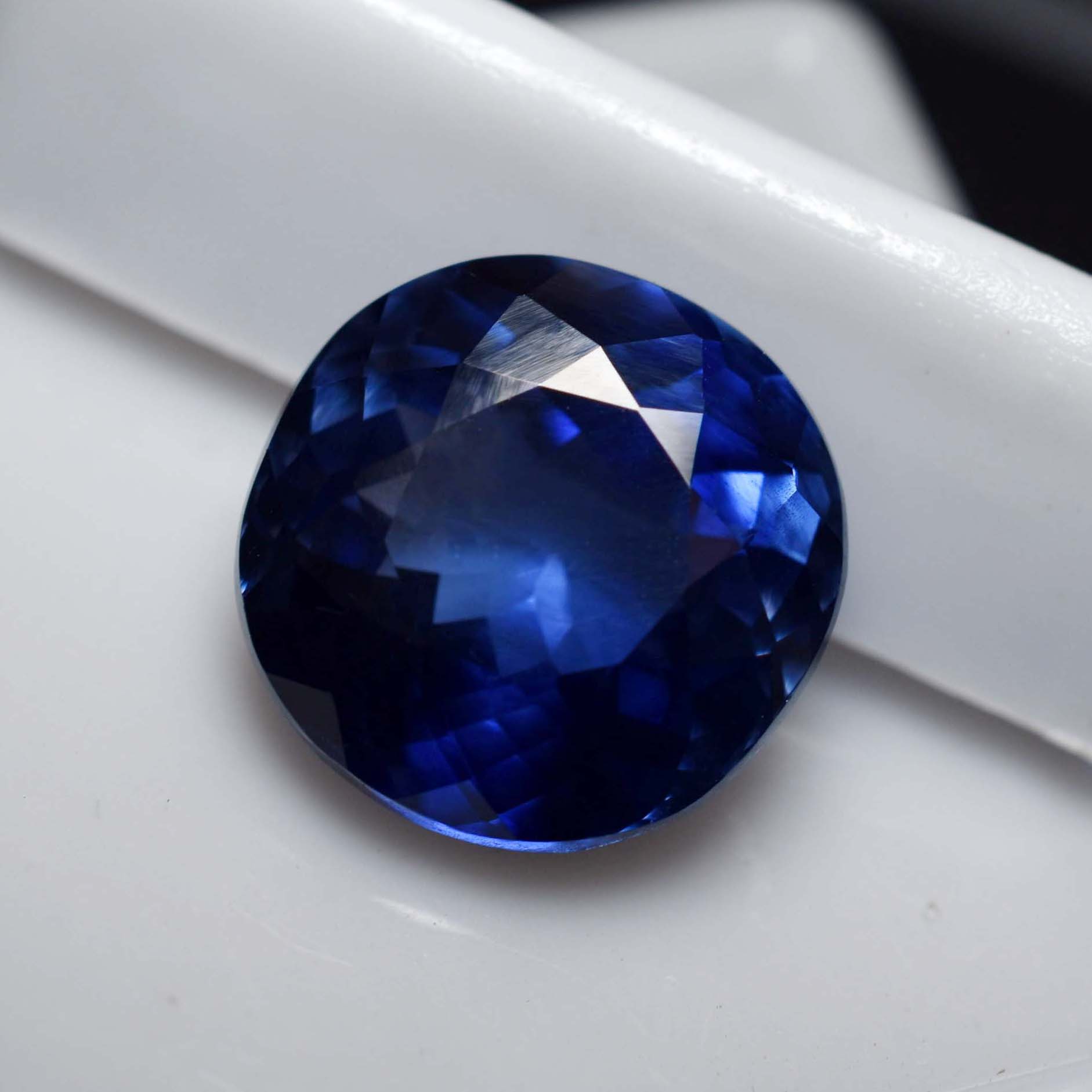 

7.70 Карат Натуральний СЕРТИФІКОВАНИЙ Цейлонський Сапфір синій Кругла Форма Вільний Дорогоцінний Камінь AM-132 11.6 mm approx синій