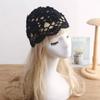 Flowers Baotou Hat Hollowed Out Skullies Hat Breathable Beret Cap  for Women
