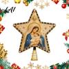 DIY Baumschmuck-Set Christlicher Perlmutt-Kunst-Weihnachtsstern-Set Glaube Krippe Feiertag Festlicher Bastelschmuck Handgefertigter Perlenstern
