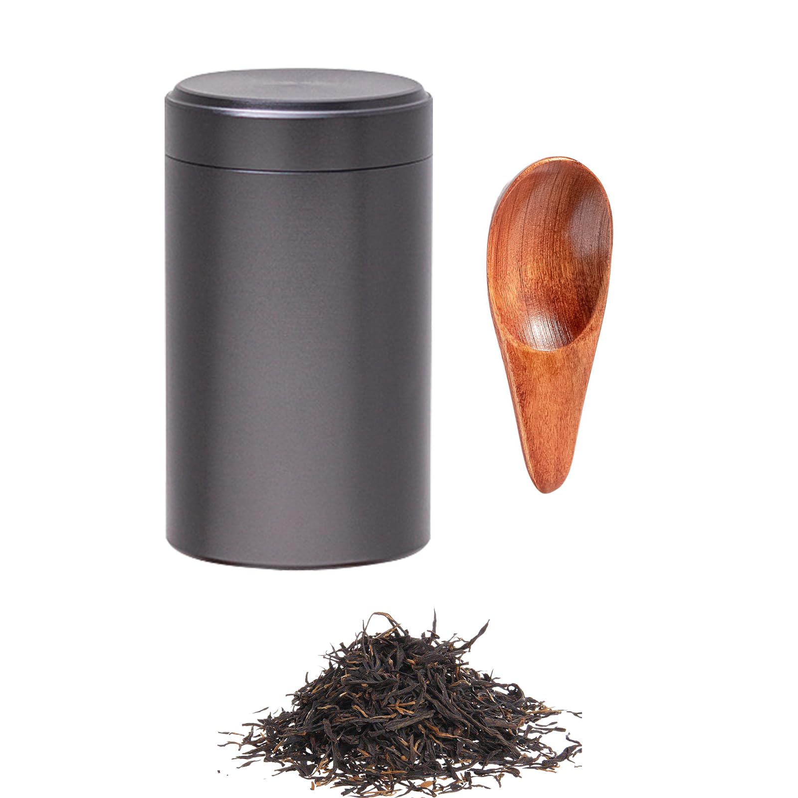 

Liroyal Tea Caddy, 150ml Stainless Steel Canister for Coffee and Tea, Airtight, Light-Blocking, Preserves Freshness, Dishwasher Safe, Gift, Includes