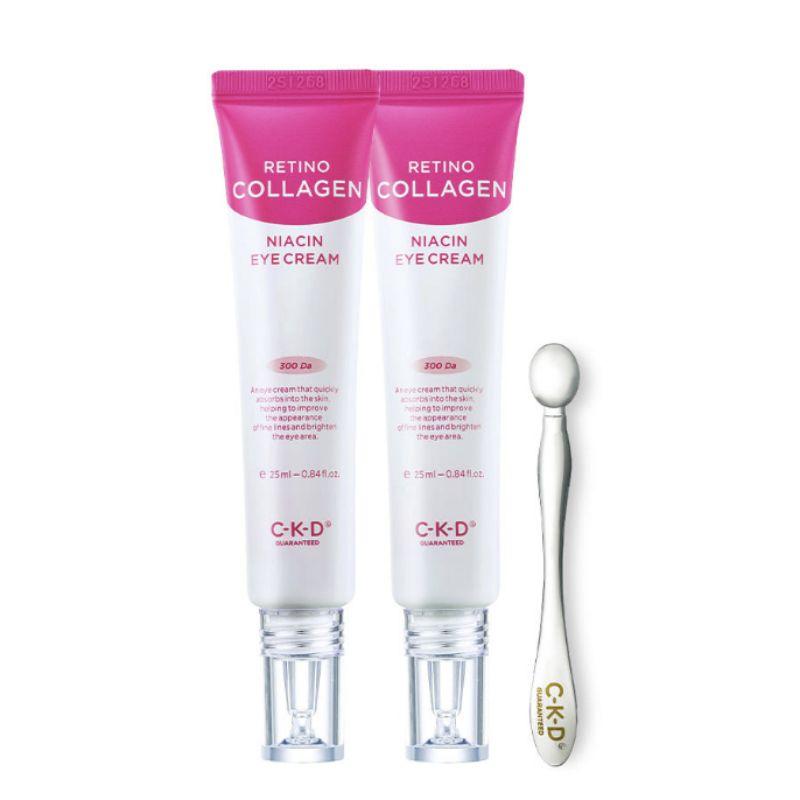 

CKD Retino Collagen Niacin Eye Cream Set – 25ml x 2 + Eye Massager