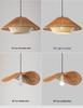 Zen-Inspired Chinese Pendant Lamp with Hemp Rope and Japanese Straw Hat Design