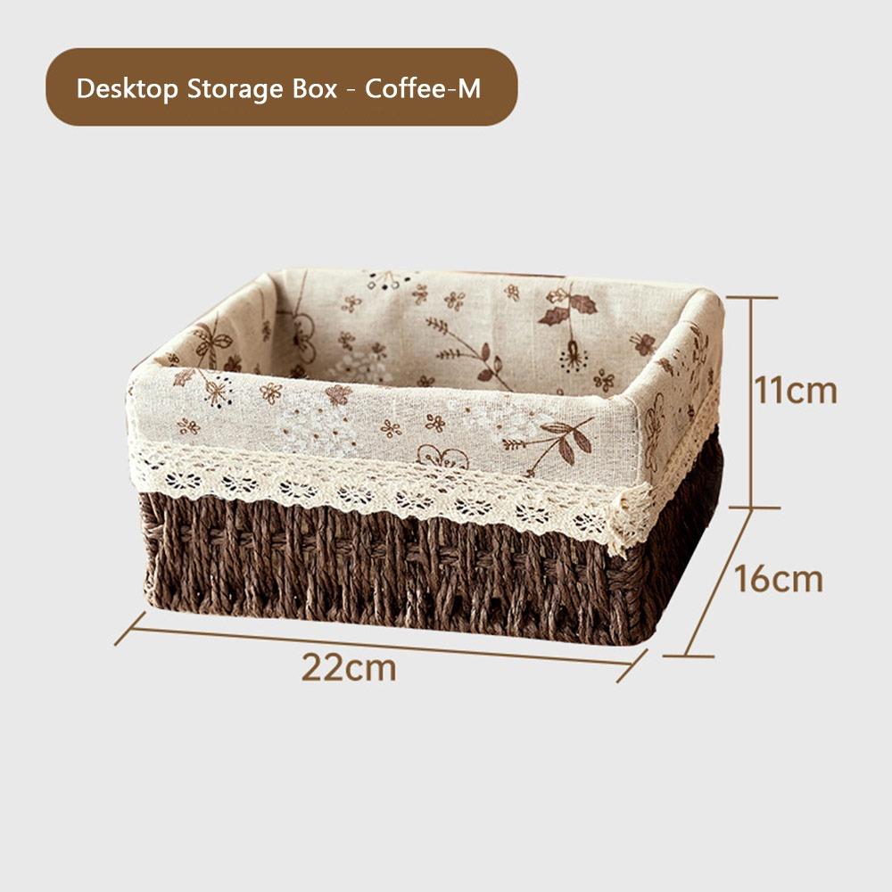 Imitation Rattan Rattan Storage Baskets Vegetable Fruit Multi-Purpose Hand-woven Baskets Home Decoration Storage