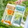 New 2.5L/3.5L Water Bottle with Faucet Large Capacity Portable Cold Water Bottle Transparent Drinking Bottle Outdoor Camping