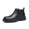 Men's Shoes Winter 2025 New Platform Casual Leather Shoes Men's High-top Thermal Tooling Martin Boots British Chelsea Boots
