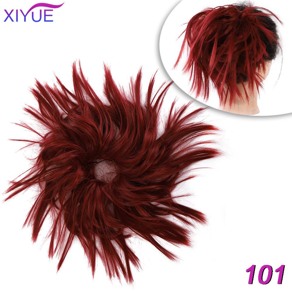 Chignon sintetic Scrunchie dezordonat Bandă elastică Coc de păr ondulat Updo Postă de păr pentru temperatură înaltă Banda de păr falsă Coadă de cal pentru gogoși