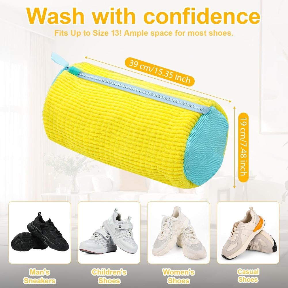 Shoe Washing Machine Bag – Reusable Laundry Shoe Bag for Sneakers, Running Shoes White Shoes, Helps Protect Against Deformation