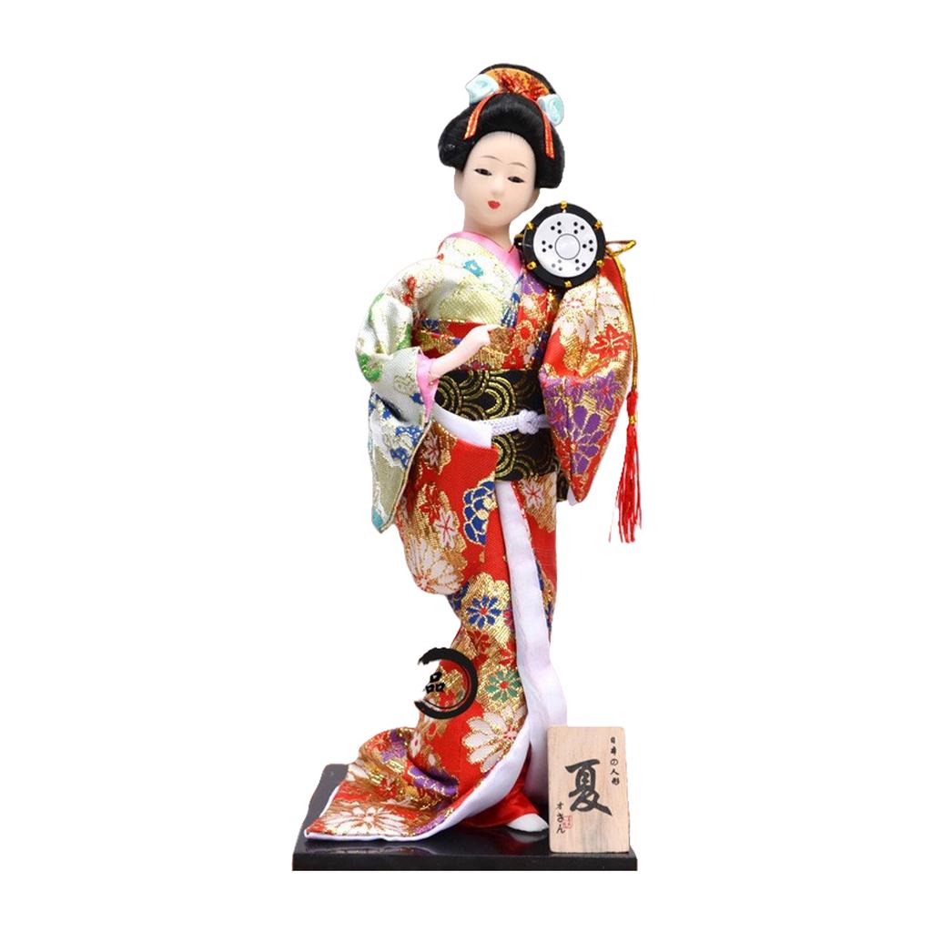 30cm Handmade Japanese Geisha Kimono Doll Figurine Showcasing Traditional Culture Ideal for Home Decors Collectors