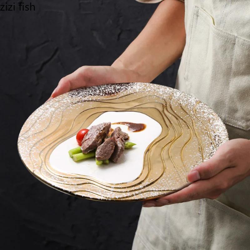 Frosted Ceramic Dining Plate Western Style Steak Plate Fruit Dish Salad Bowl Sushi Plates Dessert Plates Dim Sum Dish Snack Tray