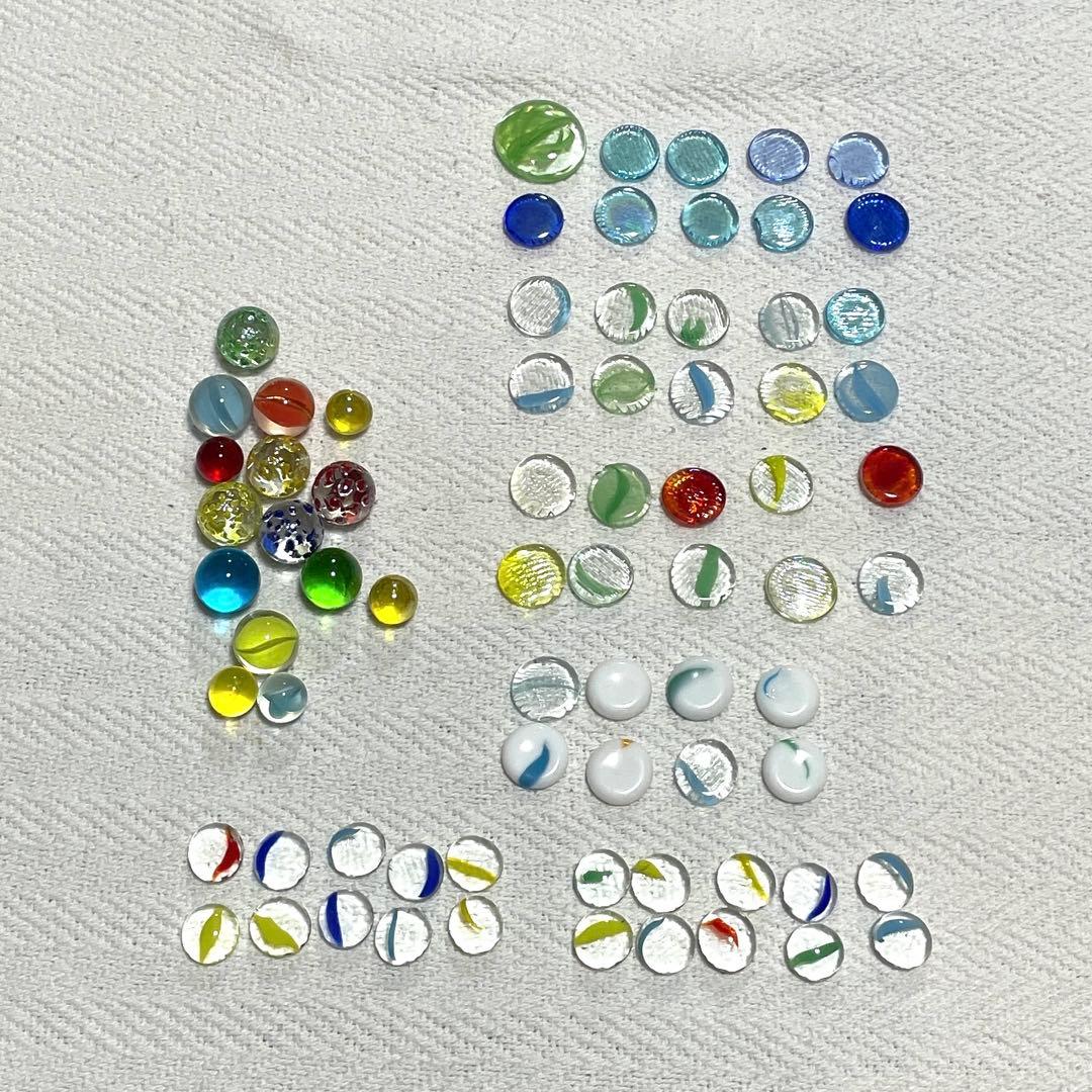58 pieces ohajiki 15 marbles bulk Showa retro